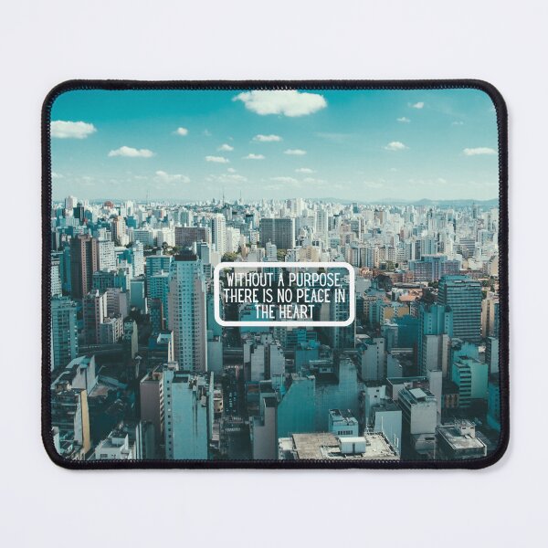 Item preview, Busy City Life Design with Inspirational Quote "Without a Purpose, There Is No Peace in the Heart" – Urban Art for City Lovers designed and sold by knalpot-design.