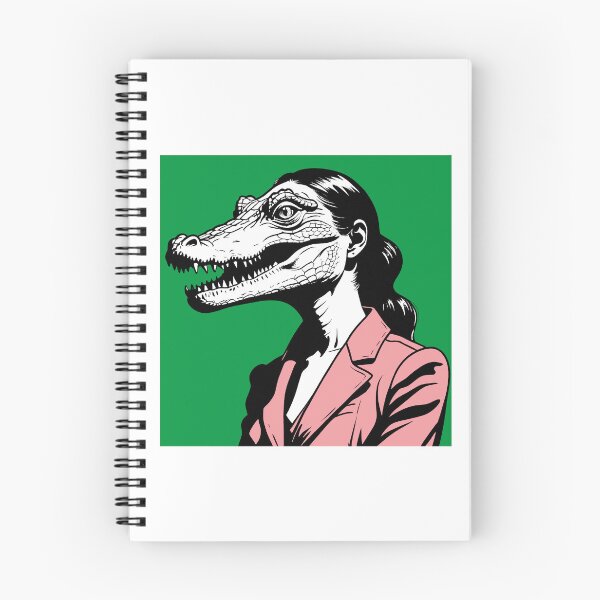 Item preview, Crocodile funny woman animal vintage horror meme humor designed and sold by anrecat.