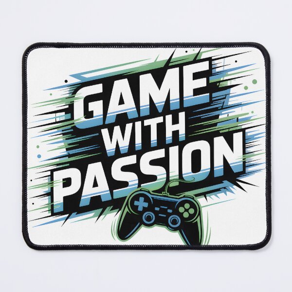 Item preview, Game with Passion Inspirational Gamer Art designed and sold by Printiko.