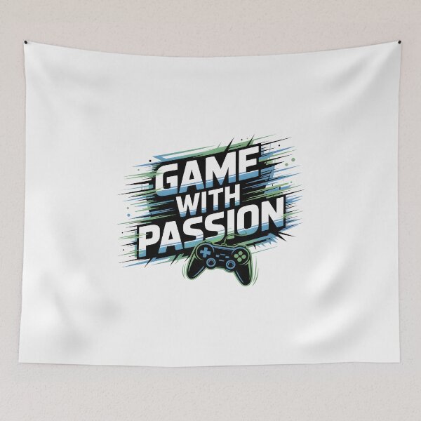 Item preview, Game with Passion Inspirational Gamer Art designed and sold by Printiko.