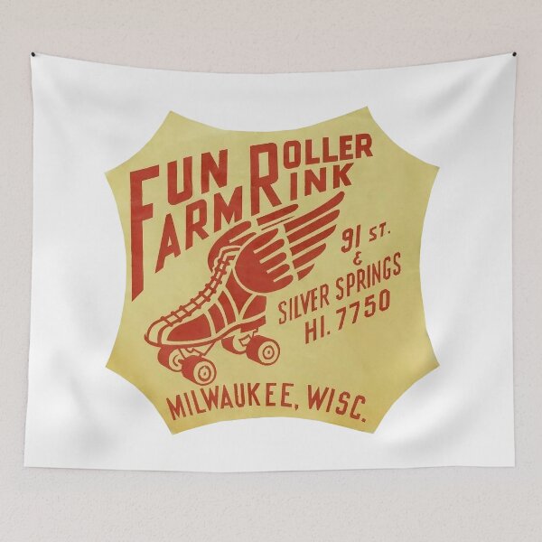 Item preview, Fun Farm Roller Rink Milwaukee Wisconsin Roller Skating Rink Sticker Decal Label designed and sold by tislord.