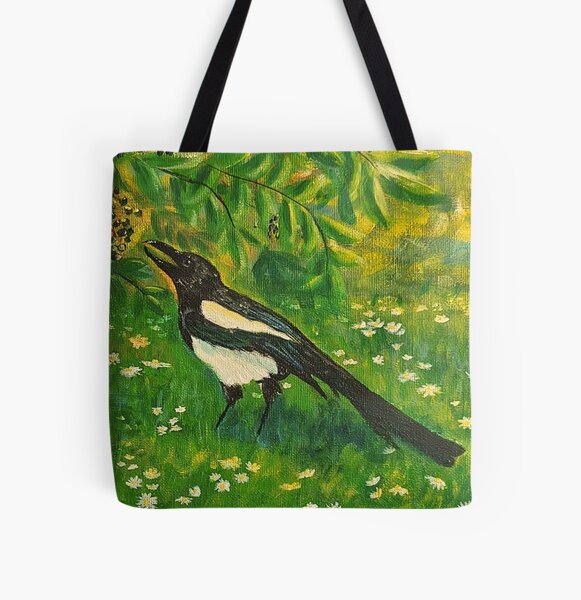 Item preview, Cosy magpie bird painting designed and sold by JudiBirds.