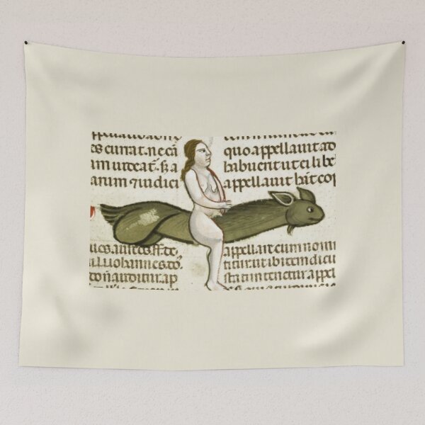 Item preview, "Riding the Dragon", medieval painting, 11th century AD designed and sold by PatronesKawai.