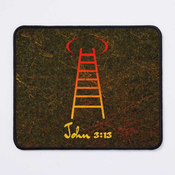 Item preview, Jesus Christ Ascension to Heaven – Simple Ladder Bible Inspired Minimal Abstract Concept | Warm Red Yellow color for darker or lighter background designed and sold by ZechJohnRB.