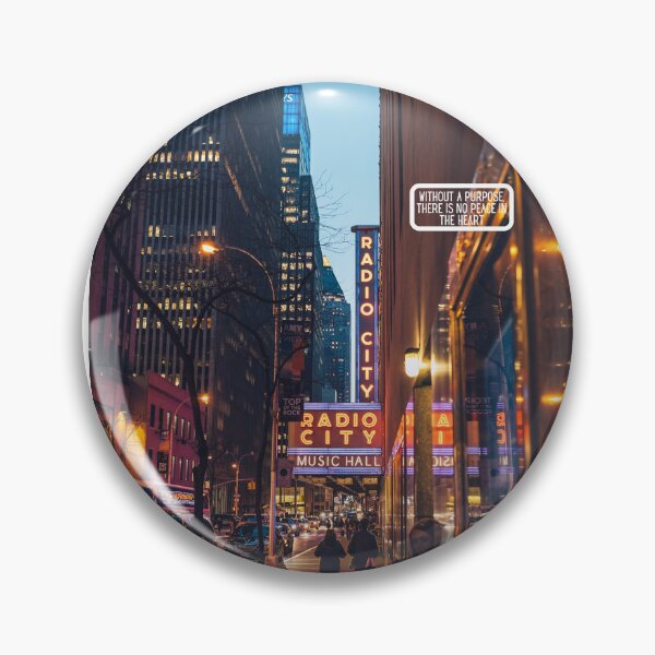 Item preview, Busy City Life Design with Inspirational Quote "Without a Purpose, There Is No Peace in the Heart" – Urban Art for City Lovers designed and sold by knalpot-design.