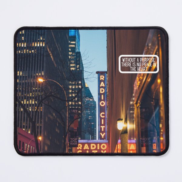 Item preview, Busy City Life Design with Inspirational Quote "Without a Purpose, There Is No Peace in the Heart" – Urban Art for City Lovers designed and sold by knalpot-design.