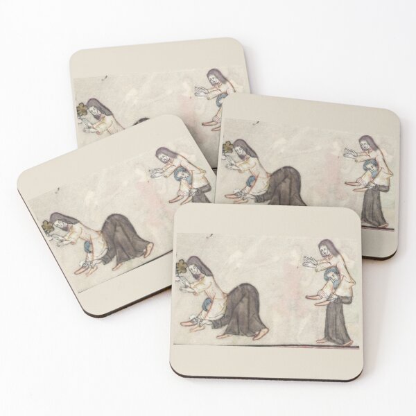 Item preview, "Racing Monks", medieval painting, 10th century AD designed and sold by PatronesKawai.