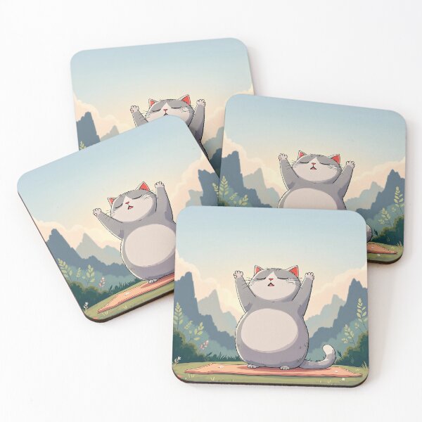 Item preview, Zen Yoga Cat | Funny Cartoon Meditation Kitty designed and sold by NovaProArt.