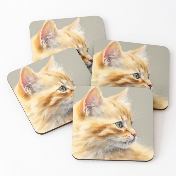 Item preview, Yellow Kitten Portrait designed and sold by CalmnessbyChoice.