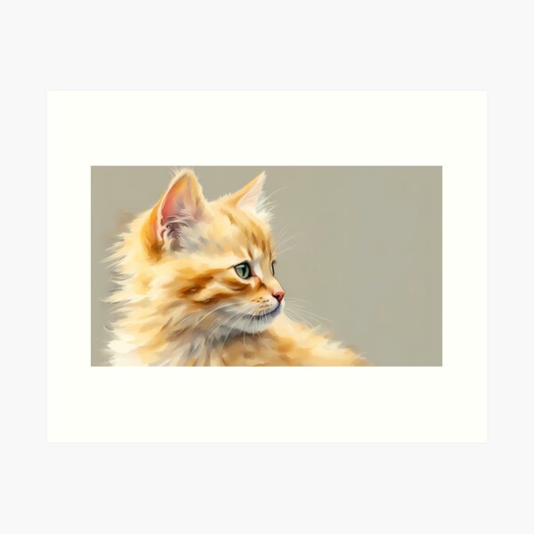 Item preview, Yellow Kitten Portrait designed and sold by BookCovered.