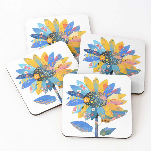 Aperçu de l'œuvre Fleur patchwork funky créée et vendue par MendaciousMina.
