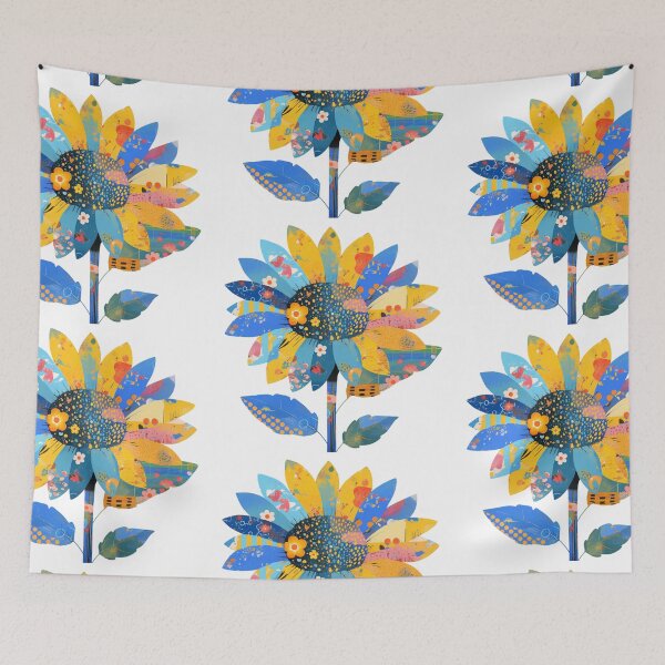 Aperçu de l'œuvre Fleur patchwork funky créée et vendue par MendaciousMina.