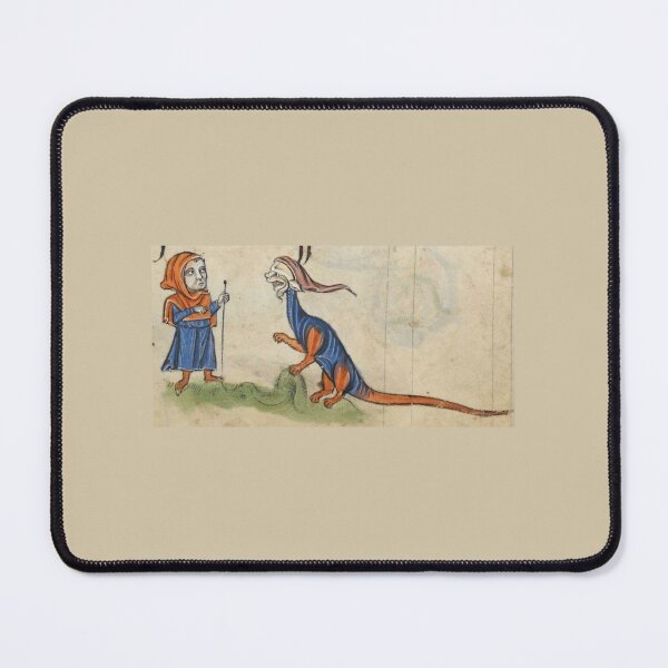 Item preview, "The Dwarf and the Creature", medieval painting, 7th century AD designed and sold by PatronesKawai.
