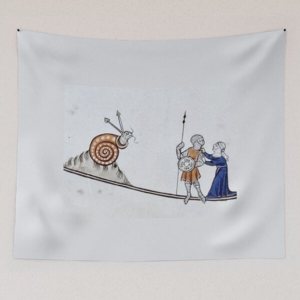 Item preview, "Antonio, stop messing around with the snail", medieval painting, 11th century AD designed and sold by PatronesKawai.