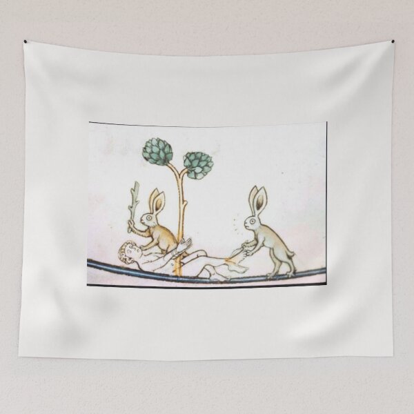 Item preview, "Inquisitor Rabbits", medieval painting, 8th century AD designed and sold by PatronesKawai.