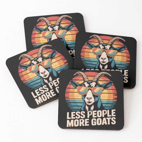 Item preview, Less People More Goats Funny Quote for Farm Animals Lovers designed and sold by Stick-Artistry.