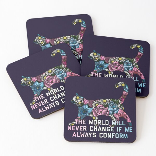 Item preview, The World Needs Change Cat designed and sold by Art by Veya.
