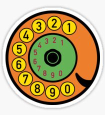 Vintage telephone retro nostalgic dial Sticker