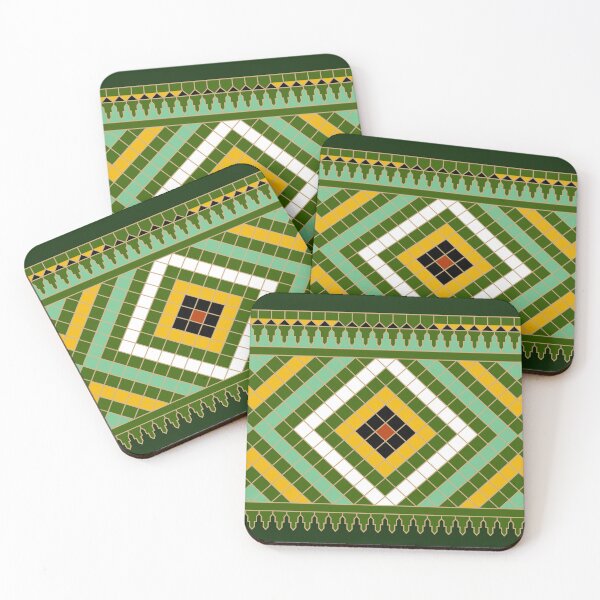 Item preview, Retro Amazigh Mosaic Ribbon Pattern - 2 designed and sold by Tarjiart.