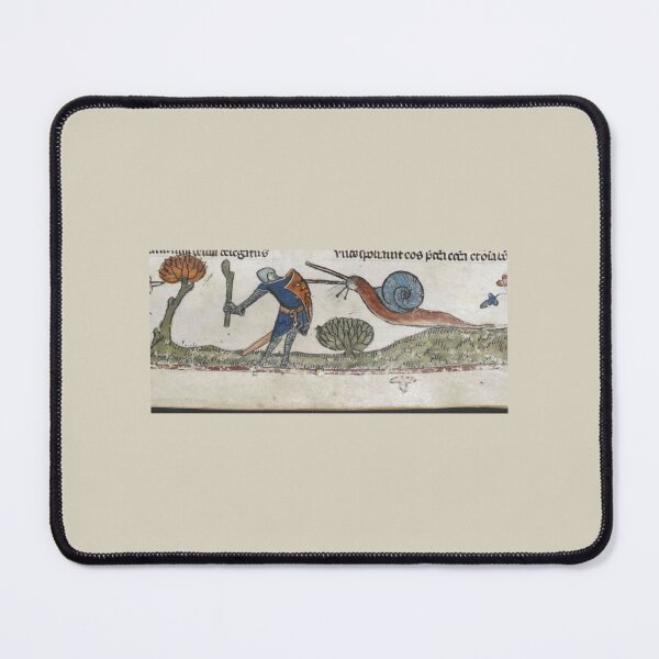 Item preview, "The Snail's Fight Against the Knight", medieval painting, 4th century AD designed and sold by PatronesKawai.