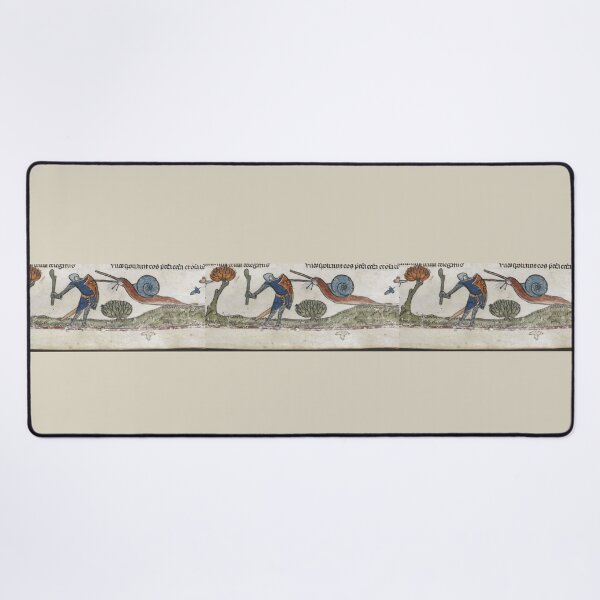 Item preview, "The Snail's Fight Against the Knight", medieval painting, 4th century AD designed and sold by PatronesKawai.
