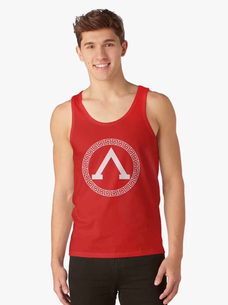 Thumbnail 1 of 3, Tank Top, Spartan Shield designed and sold by WarlordApparel.