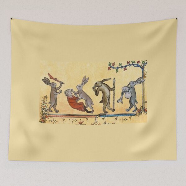 Item preview, "The Brotherhood of the Sly Rabbits", medieval painting, 11th century AD designed and sold by PatronesKawai.