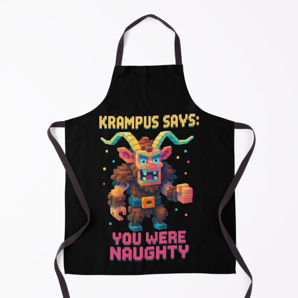 Item preview, Krampus Says You Were Naughty – Funny Pixel Art Christmas Monster Design designed and sold by Victor Shadehorn.