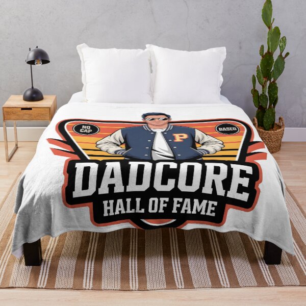 Item preview, Dadcore Hall of Fame | Retro Varsity Father’s Day Digital Art | No Cap, Based Dad Print 2025 designed and sold by AnnDesignStudio.
