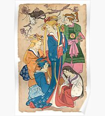 Sailor Moon Ukiyo E Poster