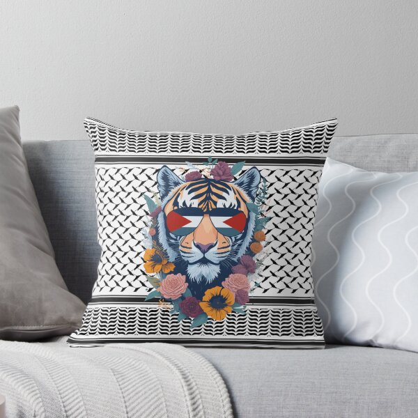 Item preview, Palestinian Keffiyeh with Floral Tiger designed and sold by Mo5tar.