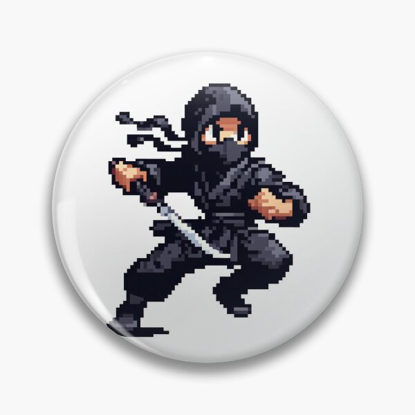 Item preview, Pixel Art Ninja Warrior – Retro Stealth Fighter with Katana designed and sold by Greemo03.