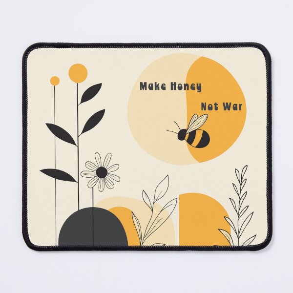 Item preview, Make Honey, Not War – Modern Bee Peace Design designed and sold by Bearabilia.