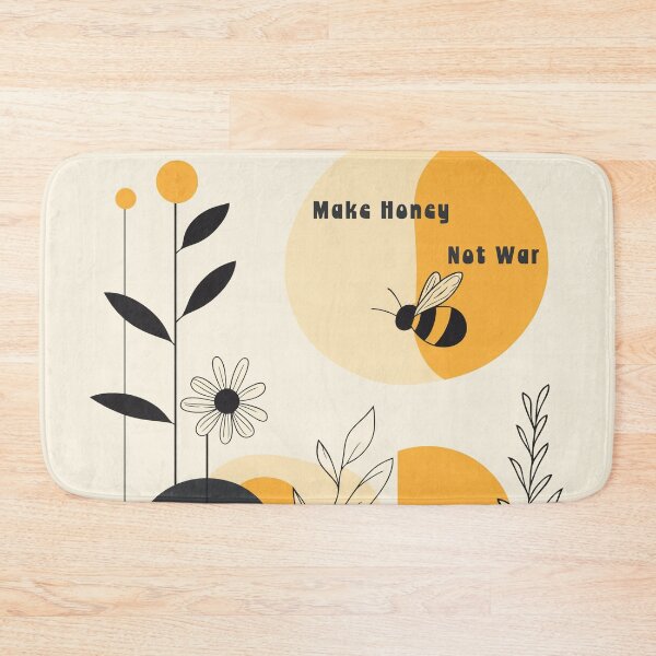 Item preview, Make Honey, Not War – Modern Bee Peace Design designed and sold by Bearabilia.