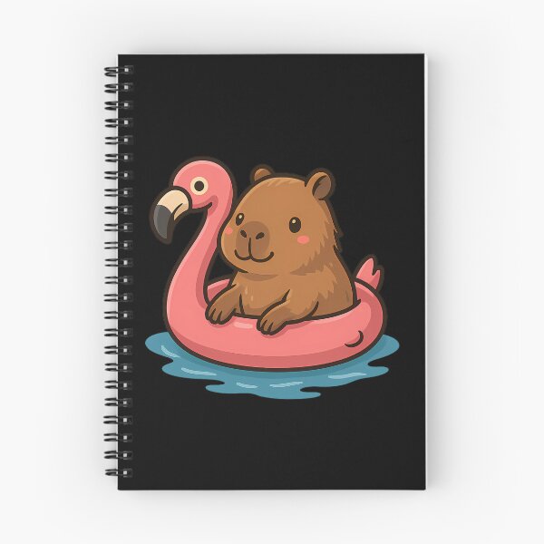Item preview, Cute Capybara With Flamingo Pool Float designed and sold by DesignsDominus.