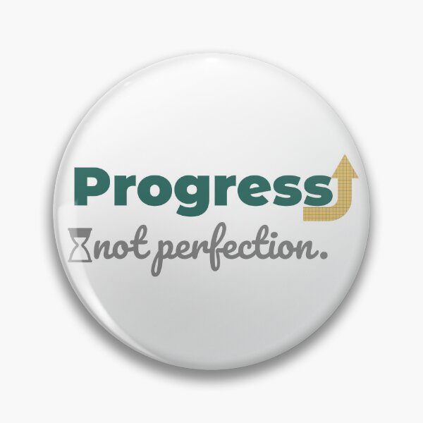 Item preview, Progress Not Perfection Inspirational Quote Art designed and sold by AlbCraft.