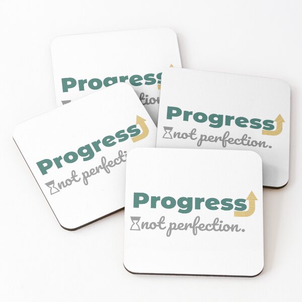 Item preview, Progress Not Perfection Inspirational Quote Art designed and sold by AlbCraft.