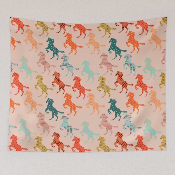 Item preview, equestrianlife in bold colorways  designed and sold by Flyingwall.