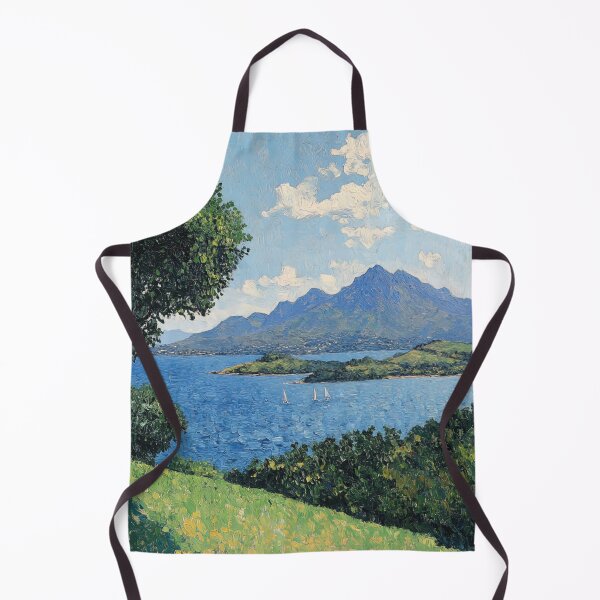 Item preview, New Caledonia landscape | Post-impressionist painting style designed and sold by ComicsFactory.
