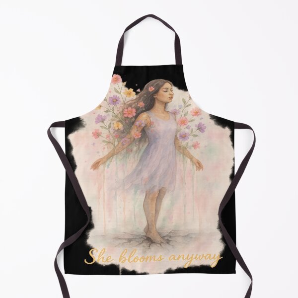 Item preview, She Blooms Anyway – Feminine Empowerment Watercolor Art Prin designed and sold by ArtbyCrystal.