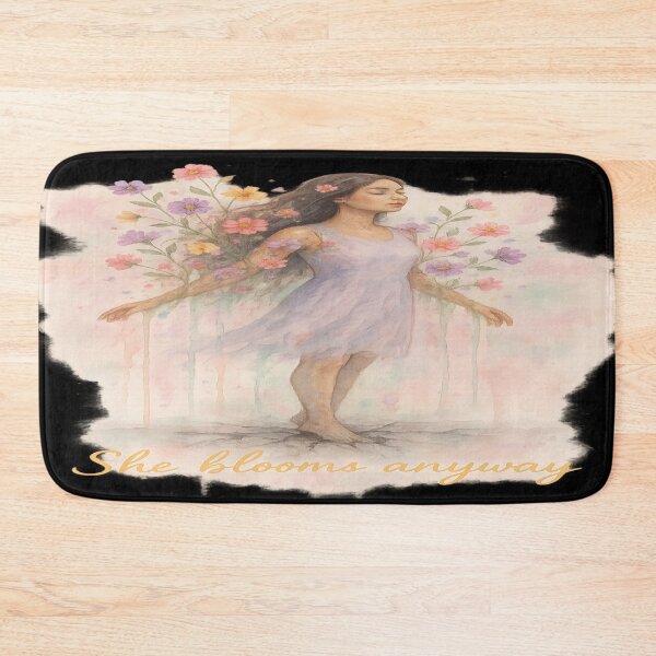 Item preview, She Blooms Anyway – Feminine Empowerment Watercolor Art Prin designed and sold by ArtbyCrystal.