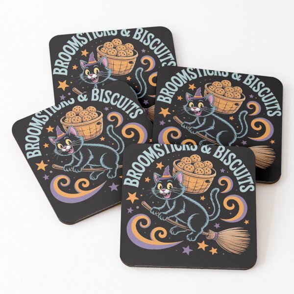 Item preview, Broomsticks and Biscuits – Kitty Biscuits Bakery designed and sold by Slavicsoul.