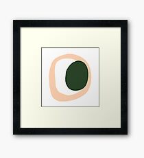 Olive Peach Pit Framed Print