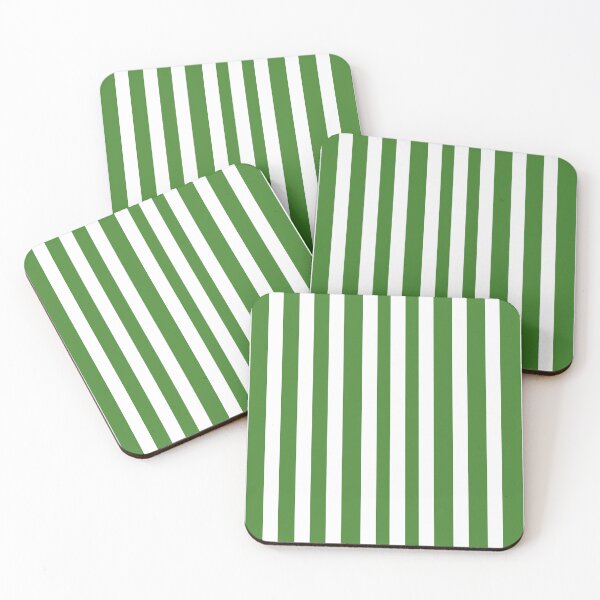 Item preview, Bold Modern Striped Pattern in White and Green designed and sold by Deutschic.