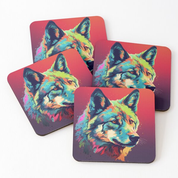Item preview, Wolf Popart 2 designed and sold by RedHandedOD.