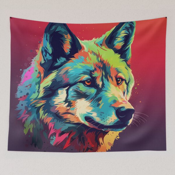 Item preview, Wolf Popart 2 designed and sold by RedHandedOD.