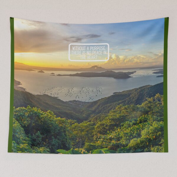 Item preview, "Without a Purpose, No Peace in the Heart – AI Nature & City Contrast with Valleys, Mountains, and Urban Energy" designed and sold by knalpot-design.