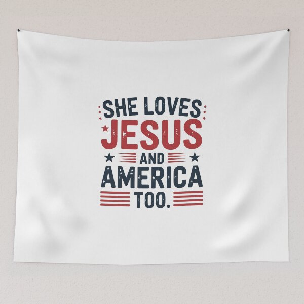 Artikelvorschau, SIE LIEBT JESUS UND AUCH AMERIKA entworfen und verkauft von jkrphoto.