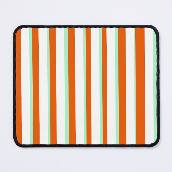Item preview, Bold Modern Striped Pattern in White and Orange and Mint Green designed and sold by Deutschic.