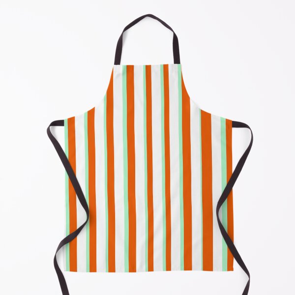 Item preview, Bold Modern Striped Pattern in White and Orange and Mint Green designed and sold by Deutschic.